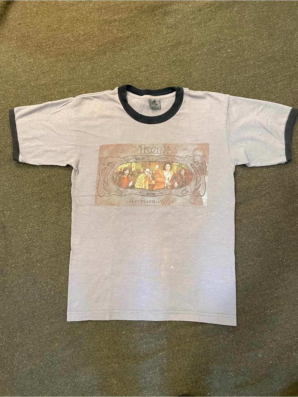 Vintage The Doors Morrison Hotel Ringer Tee Size S Distressed Made in USA
